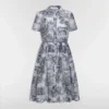 Dior Toile de Jouy 風格印花長洋裝