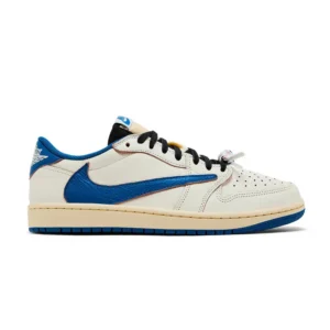 Air Jordan1 Low x Travis Scott x Fragment "Sail Military Blue" 三方聯名米藍