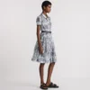Dior Toile de Jouy 風格印花長洋裝