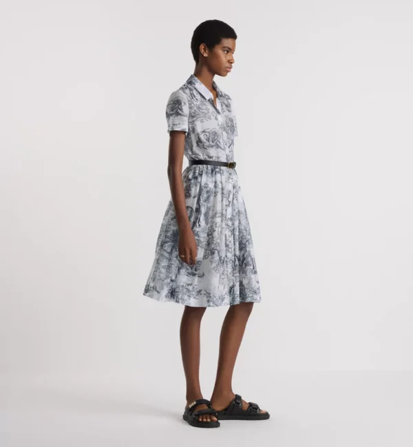 Dior Toile de Jouy 風格印花長洋裝