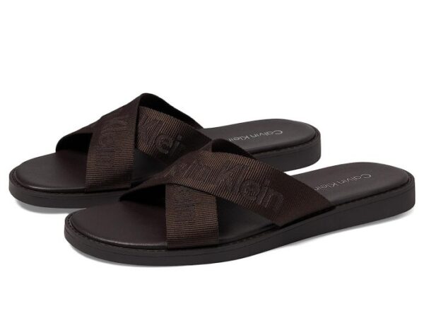 5af0457e-40a5-40f9-b254-66dd42cefb55 Calvin Klein Collection 皮革交叉拖鞋