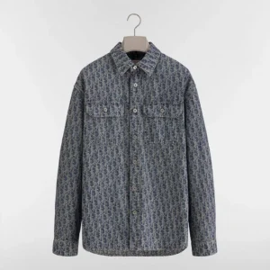 643D584A3838C530_SBG_E01-1 Dior Oblique 緹花牛仔襯衫
