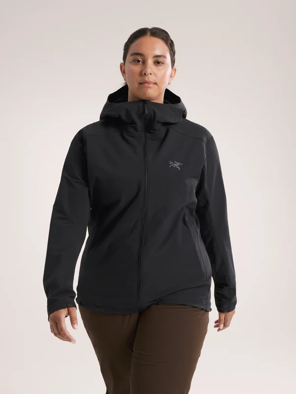 F25-X000010561-Gamma-Hoody-Black-Women-s-Front-View Arc'teryx 始祖鳥 Gamma Hoody 軟殼連帽外套