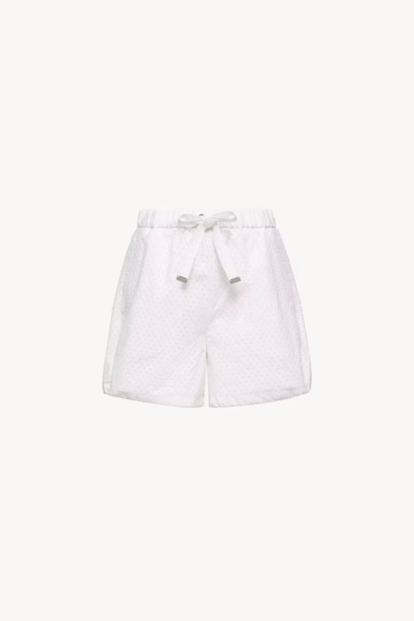 san-gallo及棉質府綢短褲-女士-白色-moncler-2 Moncler Grenoble San Gallo及棉質府綢短褲