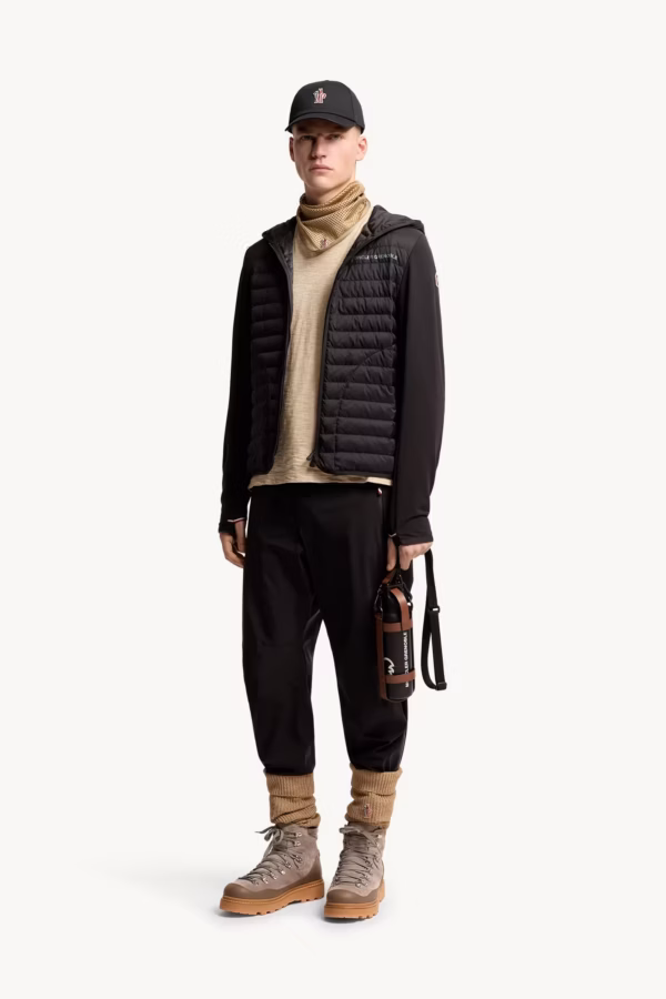 夾層棉質拉鏈連帽衫-男士-黑色-moncler-0 Moncler Grenoble男士連帽衛衣