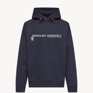 標誌棉質連帽衫-男士-海軍藍色-moncler-2 Moncler Grenoble 標誌棉質連帽衫