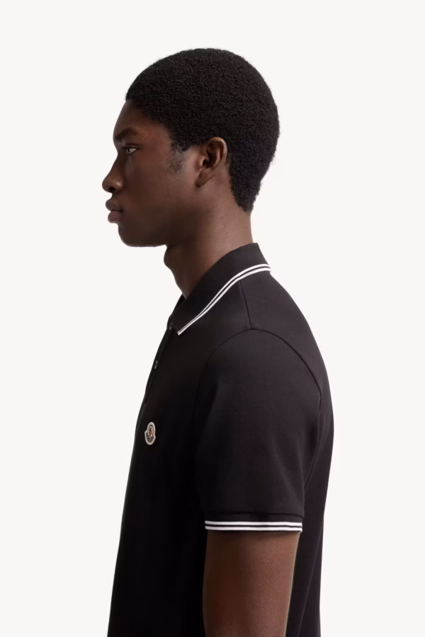 標誌貼片棉質polo恤-男士-黑色-moncler-1 Moncler Grenoble 標誌貼片棉質Polo恤